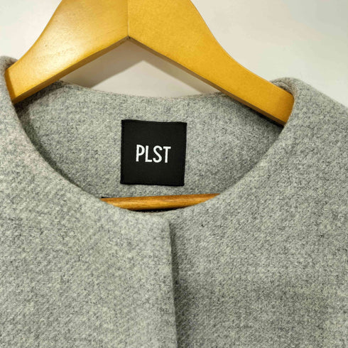 プラステ PLST MANTECO ノーカラー ウール混コート レディース import:L
